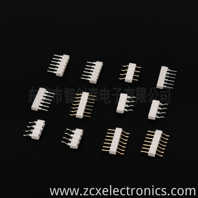 White Gold Plated Row Pin Connectors